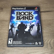 Rock Band Sony PlayStation 2 PS2 Complete CIB Game Case Manual Black Label 