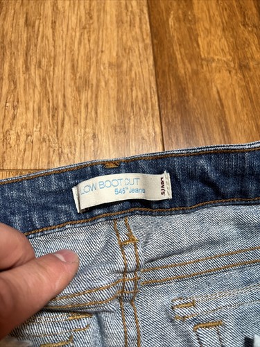 Levis 545 Low Boot Cut Jeans Women’s 8M Medium Wash Blue Denim Low Rise - Picture 4 of 11