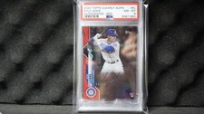 Kyle Lewis 2020 Topps Clearly Authentic Red /50 Rookie PSA 8 NM-MT Auto Mariners