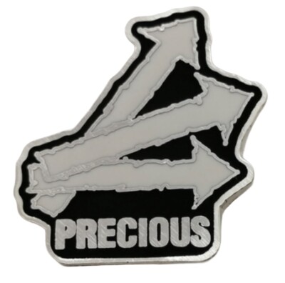 PRECIOUS ARROWS THE JAM WELLER MOD PIN BADGE WHITE & BLACK FREE UK 48HR POST