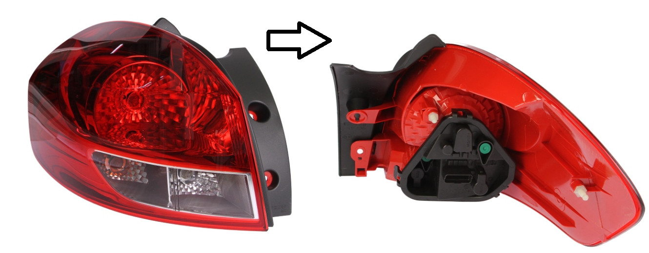 Feu arrière gauche Clio 3 Break réparer votre phare cassé phase 1 2005-2009