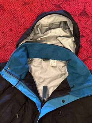 Vintage 80s / 90s Montbell Nylon Jacket Shell Coat - Black Teal