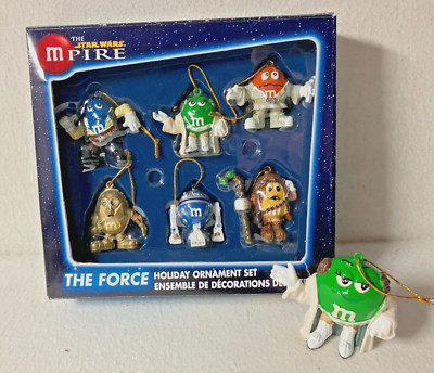 Star Wars M&M Ornaments Mpire, The Force 2006 Kurt Adler plus bonus 2005 Leia