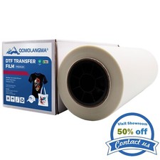 US STOCK 17'' x 328' PET DTF Transfer Film Double Sided Warm-Peel for Fabric
