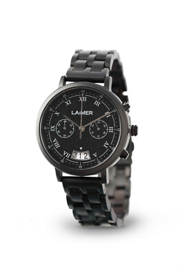 Laimer Herren Holzuhr Armbanduhr Chronograph Lucio 0079 Sandelholz Woodwatch