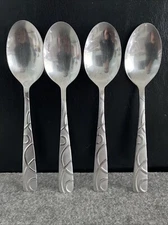 Set Of 4 Cambridge Stainless CONQUEST Dinner Spoons Flatware