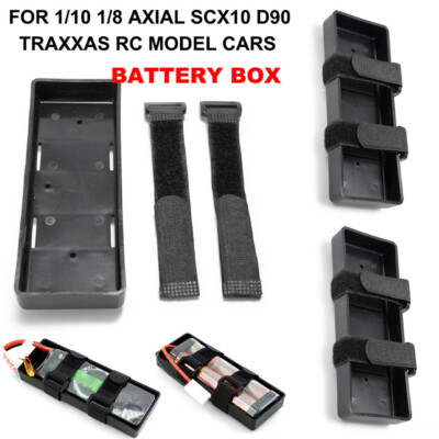 2PCS Black Battery Box Tray Case for 1/10 1/8 RC Crawler Axial SCX10 D90 TRX4 US