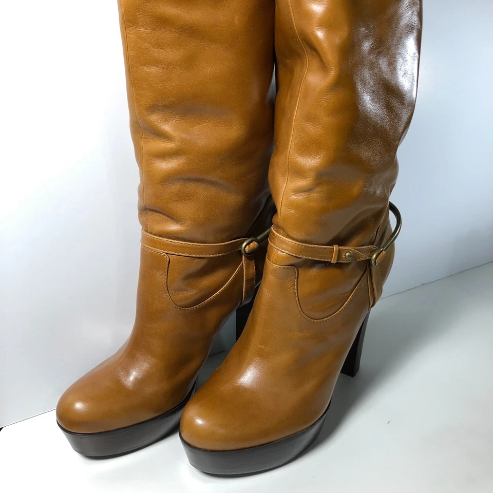 Guess от Marciano Lecia платформе коньяк ботинки 9,5 М - Изображение 4 из 4