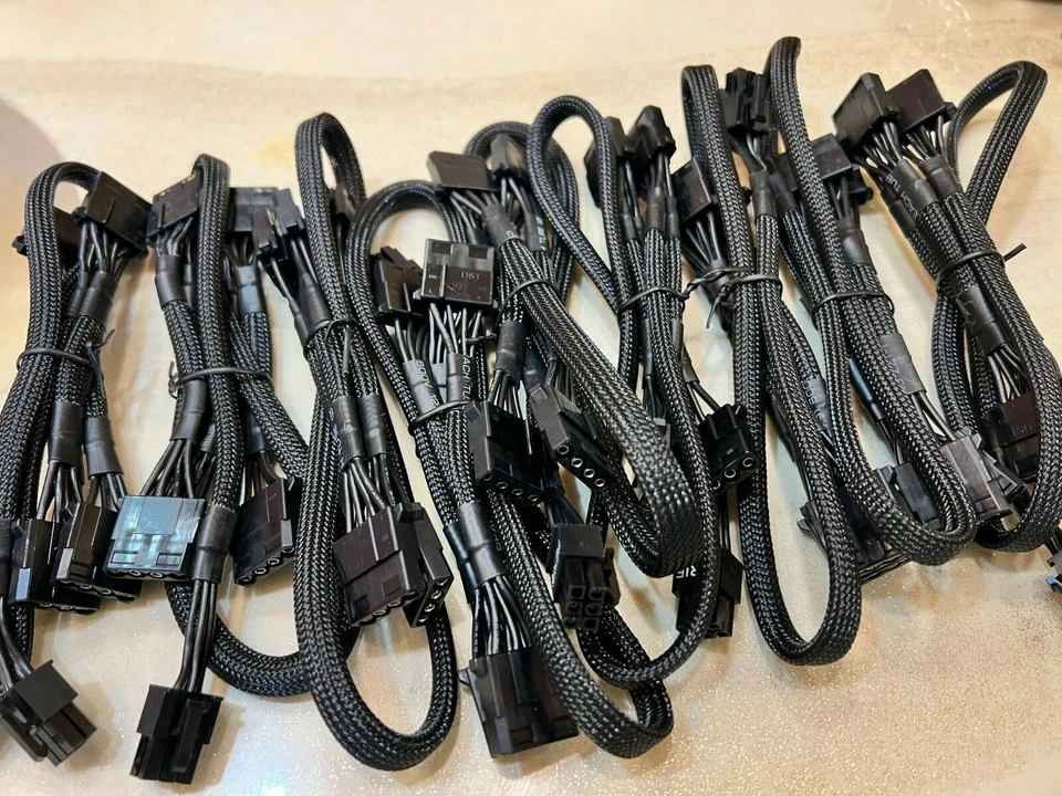 4 Pcs EVGA SuperNOVA  6 pin PERIF to 4X  MOLEX IDE DRIVER POWER cable ,ORIGINAL  - Image 4 of 4