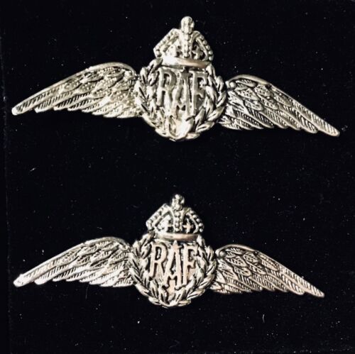 STERLING SILVER RAF Wings Forces Sweetheart cufflinks aviator collectors Gift - Picture 1 of 10