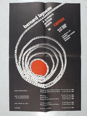 (335B) PLAKAT Bernard Lagneau, der Karton, 1980-1981, 60 x 40 cm.