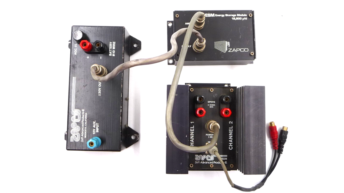 ZAPCO 150H (1982 by Rober Zeff) ESM power supply cables old school