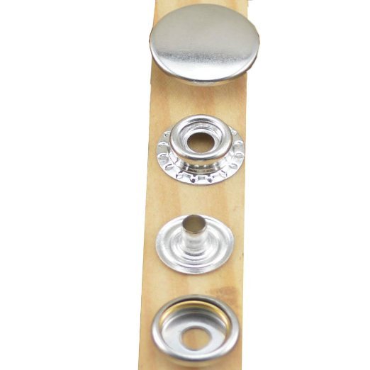 Lot De 30 Fermoirs Boutons Pression Métal Argenté 15mm Pour Vêtements, Sacs, Bijoux