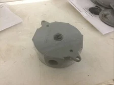 Mulberry 30316 Weatherproof Round Box Aluminum, 15.3 cu-in, 5 outlets