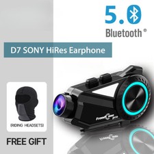 Motorcycle Helmet Headset Group Intercom Dash Cam Motor Auto DVR WiFi App 1440P