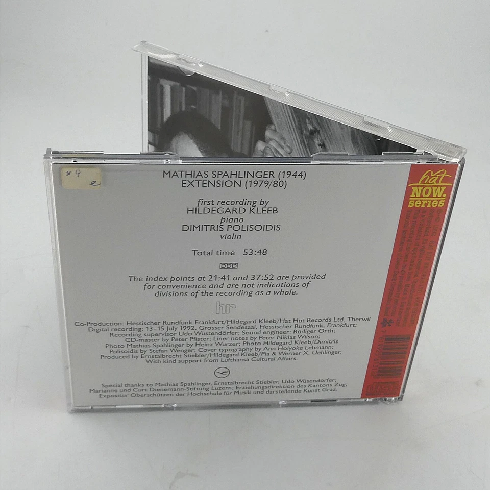CD 1993 - Mathias Spahlinger – Extension - Hildegard Kleeb, Dimitris Polisoidis - Bild 2 von 4