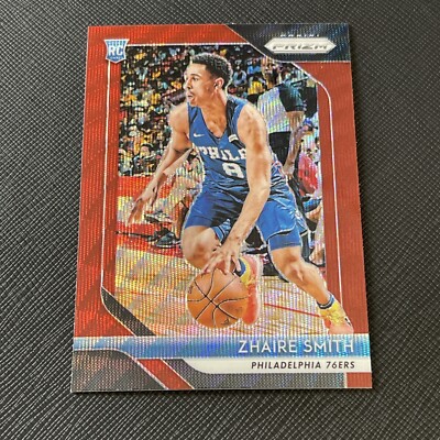 2018-19 Panini Prizm Ruby Wave Zhaire Smith Rookie RC Philadelphia 76ers #189