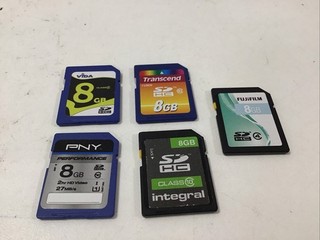 5 8Gb SDHC Memory Cards #A987