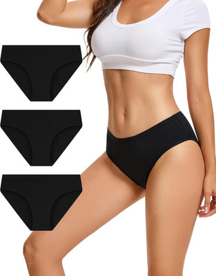 Leakproof Cotton Bikini Underwear 3-Pack for Menstrual and Postpartum Use