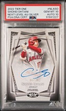 2022 Tier One LA Dodgers SHOHEI OHTANI Next Level Silver Auto PSA 10/10 - POP 1