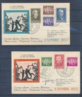 XE70953 Belgium 1955 historical figures anti-tuberculosis FDC's used