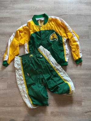 CHAMPION Seattle Super Sonics Warm Up Suit L XL NBA Vintage Basketball og anzug