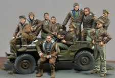 1/35 Resin Figure WW2 US Soldiers Memphis Belle 10 Figures Unpainted