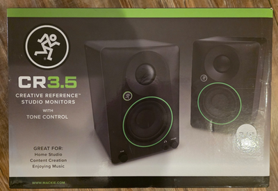 Pair Mackie Powered Studio Monitors Speakers w/ Tone