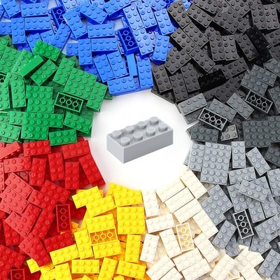 Feleph 2x4 Bricks 320 Pieces Multicolored Basic Parts 320 pcs, Mix 8 Color 