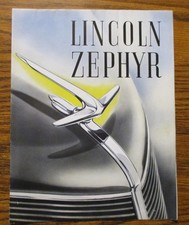 1936 Lincoln Zephy Car Original Dealer Sales Brochure Ad Literature Fold Out Old