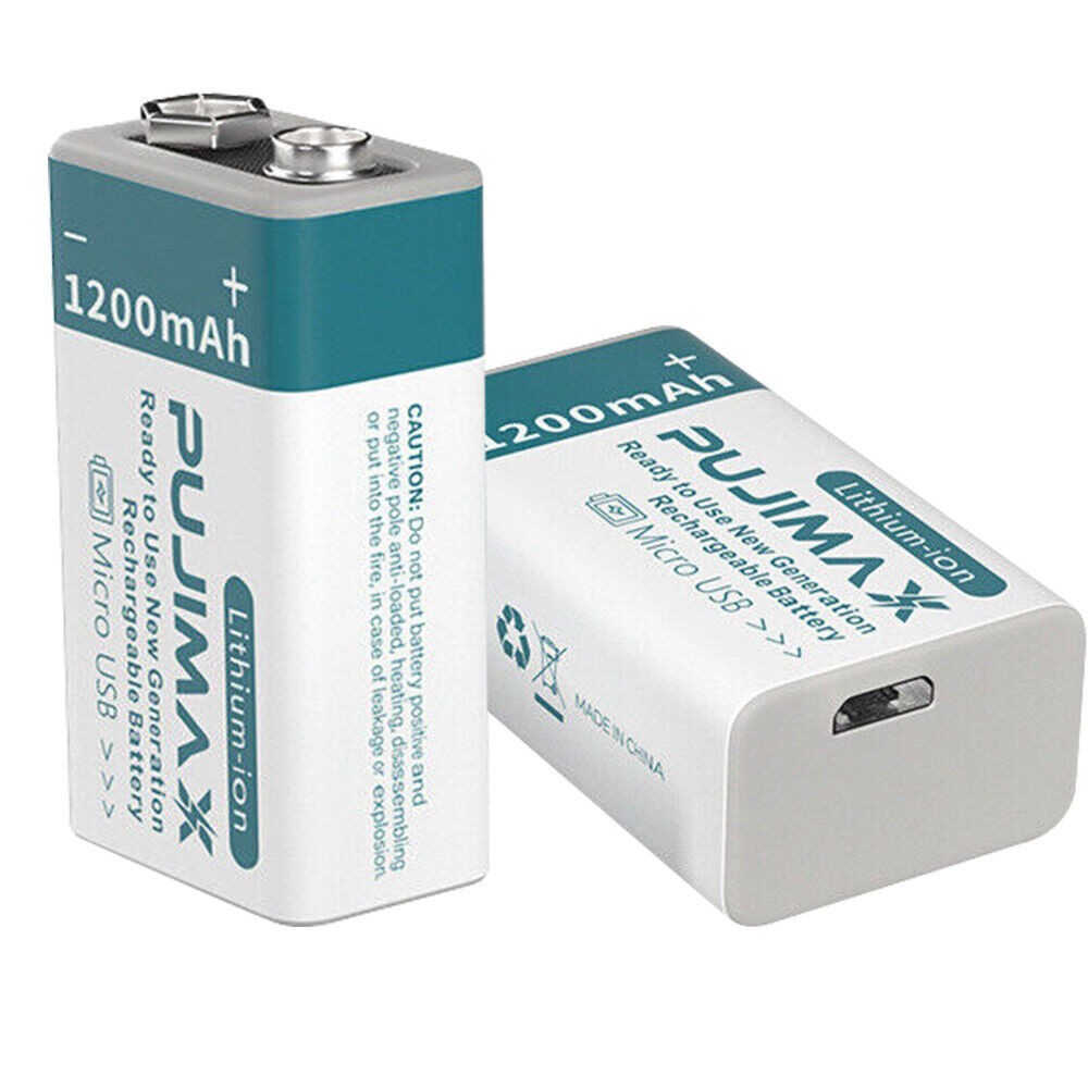 9V 9 Volt Li-ion USB Rechargeable Batteries 1200MAH Ion Battery Pack Lot