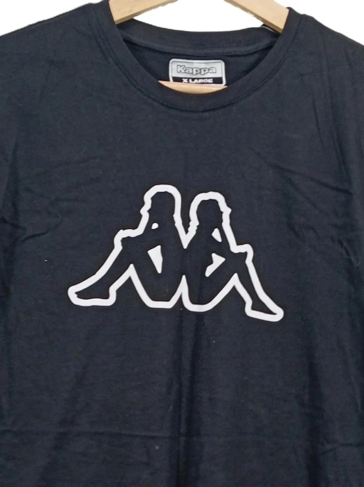 Kappa T-shirt Homme Noir Logo Coton Casual (INT XL) - Photo 2/4
