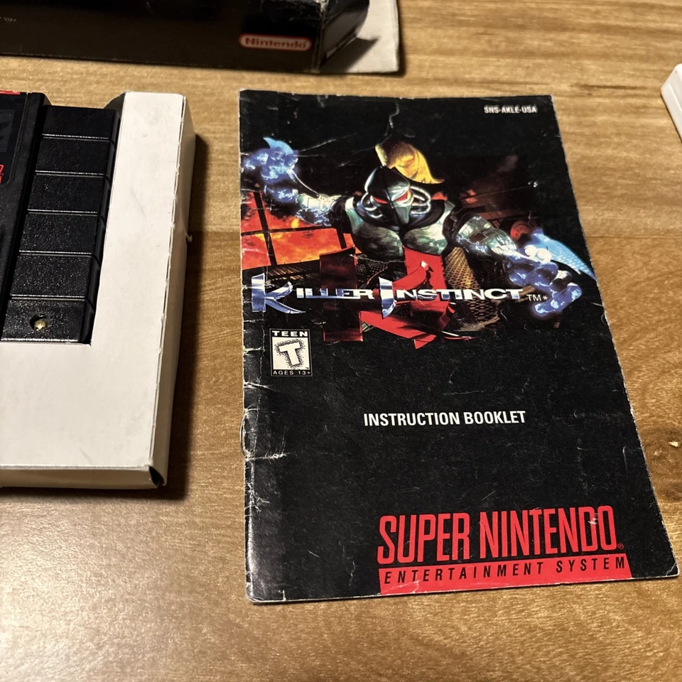 Killer Instinct SNES Super Nintendo CIB Cartridge Manual Box w/ Plastic Case - Image 2 of 4