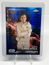 2024 Topps Chrome Star Wars 103 Leia Organa Blue Blaster Pulsar Refractor