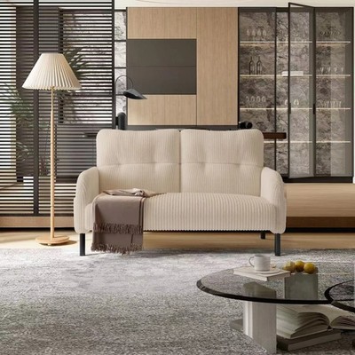 Corduroy Fabric Comfortable Double Sofa Suitable For Living Rooms And Bedrooms