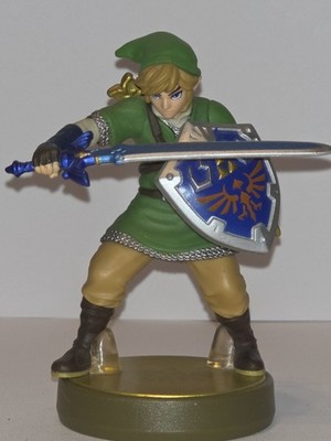 Nintendo Amiibo figure of Link from The Legend of Zelda: Skyward Sword series.