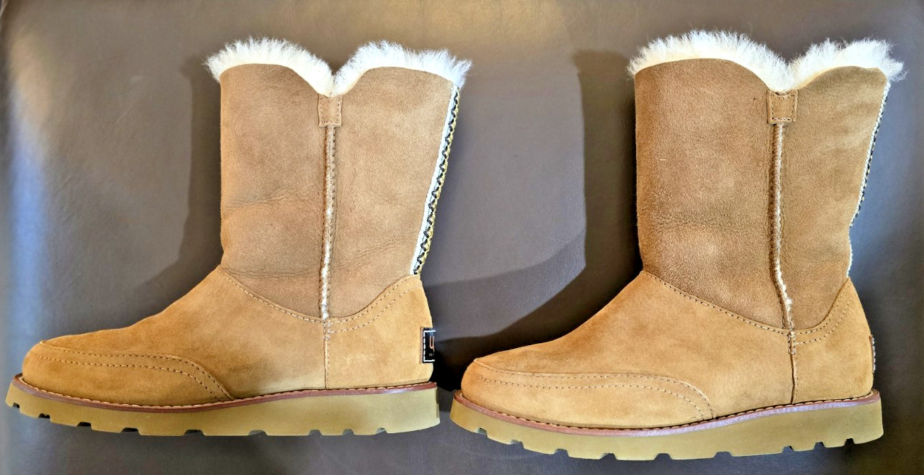 Women's UGG Shanleigh (Apres) Boots w/Tasman UGGbraid, Chestnut, SN 3216, Size 5 image 6