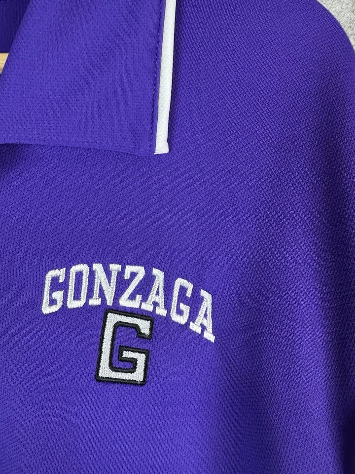 Camisa Gonzaga Bulldogs Para Hombres XL Polo Golf Universidad Baloncesto NCAA Púrpura Nike Foto 2 de 4