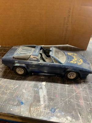 Lamborghini Silhouette Customized Plastic Model Car Blue Gold Decal Collectible