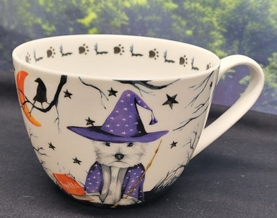 Portobello by Design Wizard Westie Halloween Large Mug Cup Bone China England 