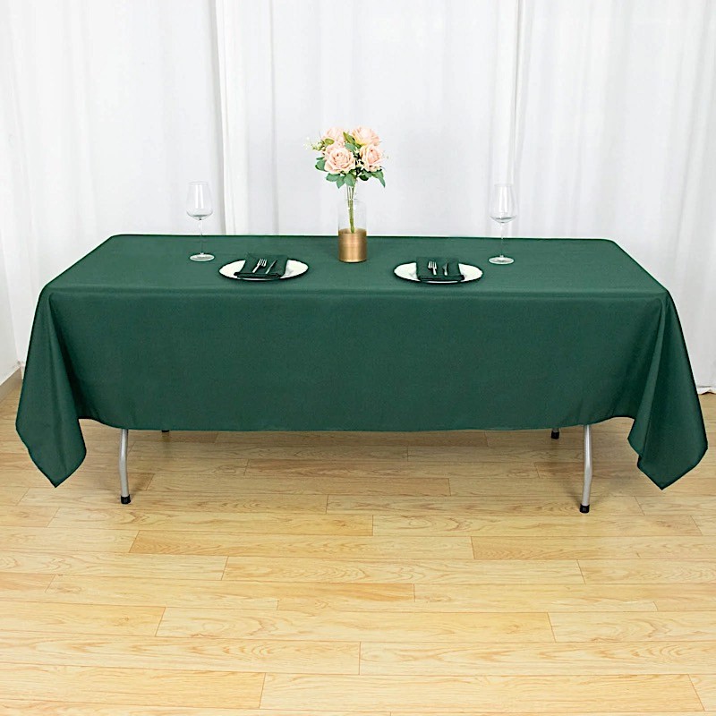 60x102" Hunter Green PREMIUM RECTANGLE Polyester TABLECLOTH Catering Linens