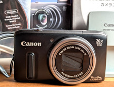 Excellent Canon PowerShot SX260 HS Black 12.1MP 20x Digital Camera English ok