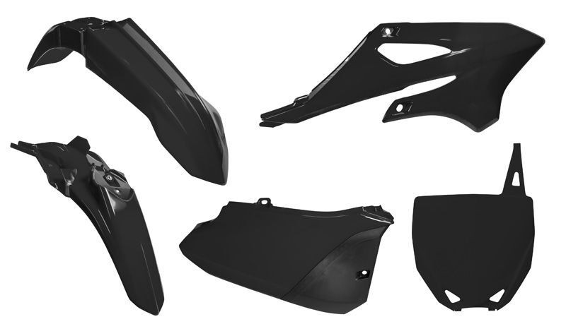 Kit plastiques YZ85 noir Racetech haute résistance aux chocs et rayures