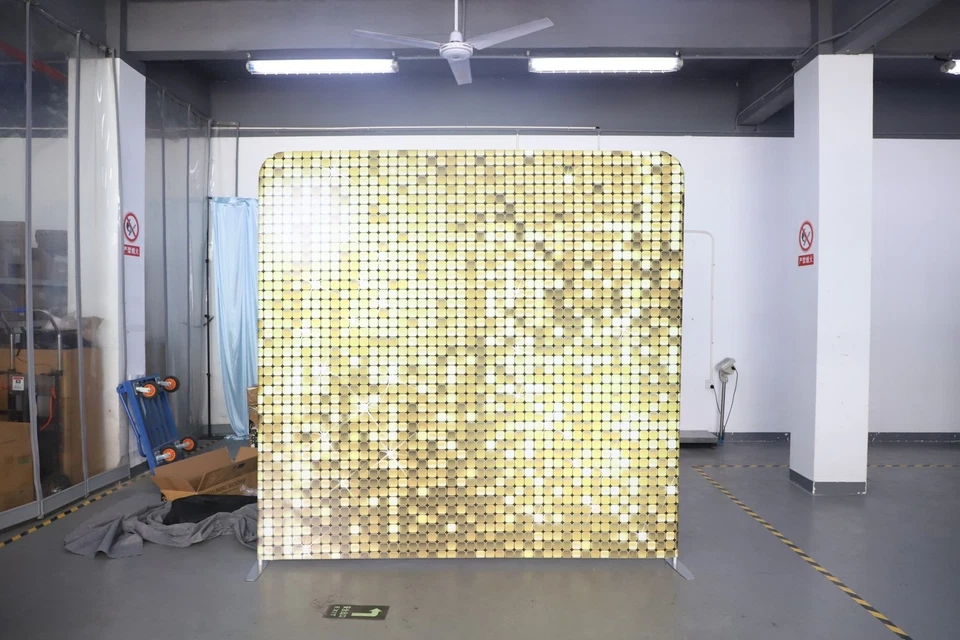 96*96inch Backdrop and Stand,tension fabric,Reusable Luxury Wedding Backdrop - Image 2 of 4