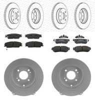 Ferodo Bremsscheiben + BelÄGe Vorne + Hinten FüR Hyundai Getz Tb Bj. 2002-2009