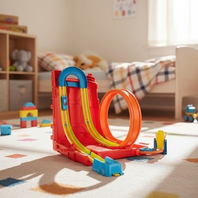 Creative Track Builder Playset with 1:64 Scale Vehicle - Endless Racing Fun!