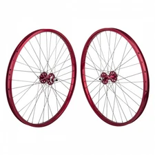 Se Bikes J24SG Wheelset 26in B/O 3/8inx100-110mm FW Rim Brake Clincher Red 36H