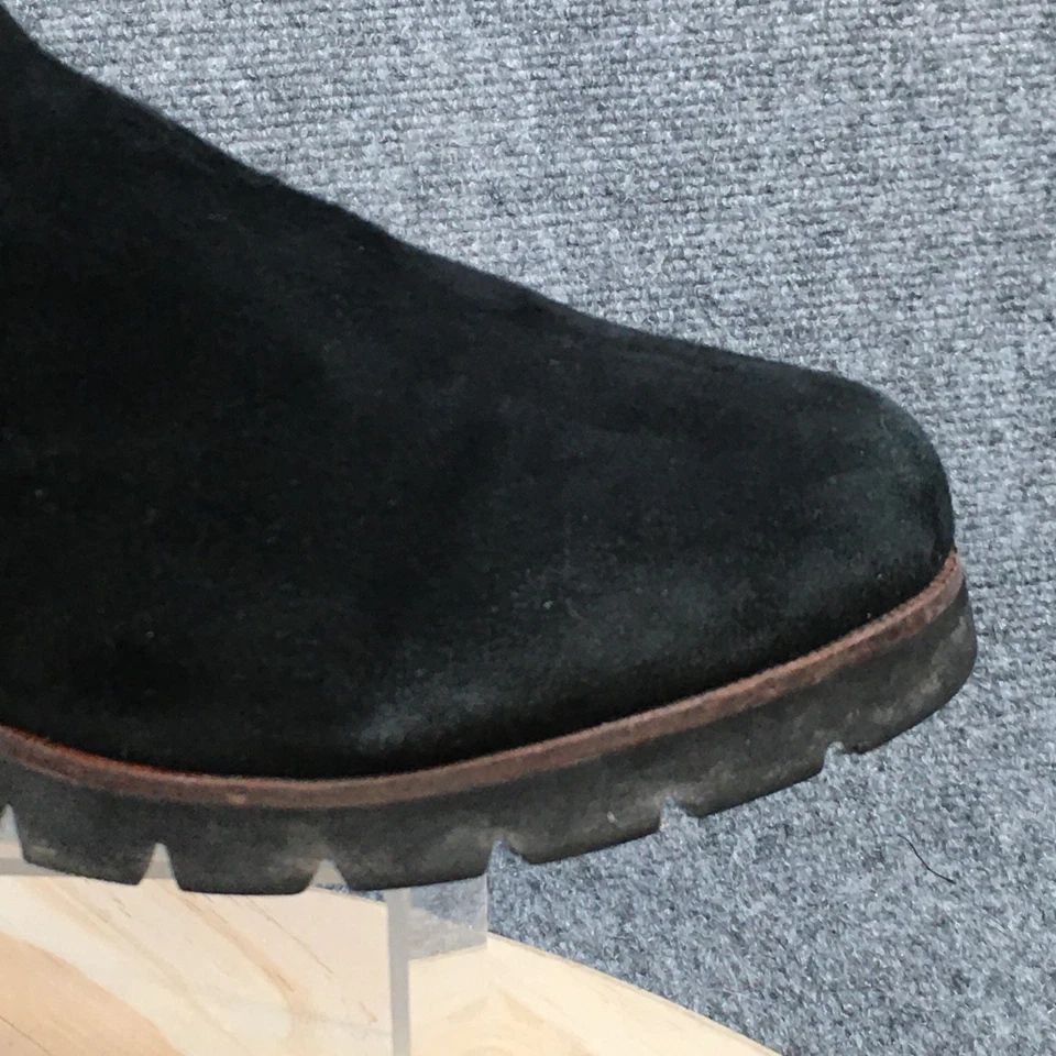 Spring Step Boots Womens 41 Paciencia Side Zip Wedge Ankle Bootie Black Suede - Image 4 of 4