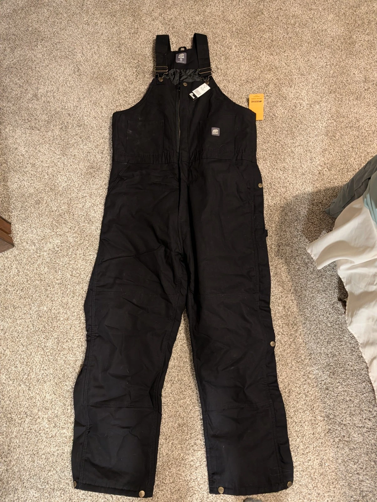 Mens XL TALL 46-48 Chest Berne Quilted Lined Insulated Duck Canvas Bib Overalls
Opens in a new windo