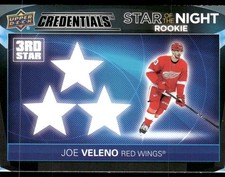 2021-22 UD Credentials #3SR-5 Joe Veleno Star of the Night: Third Star Rookies